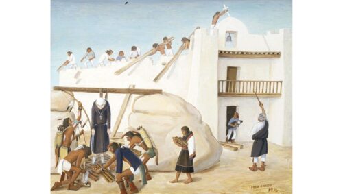 La rebelión Pueblo en Nuevo México, cuando los indígenas expulsan a los españoles.